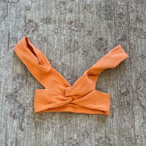 Coral Knot Front Ribbed Crop Tank